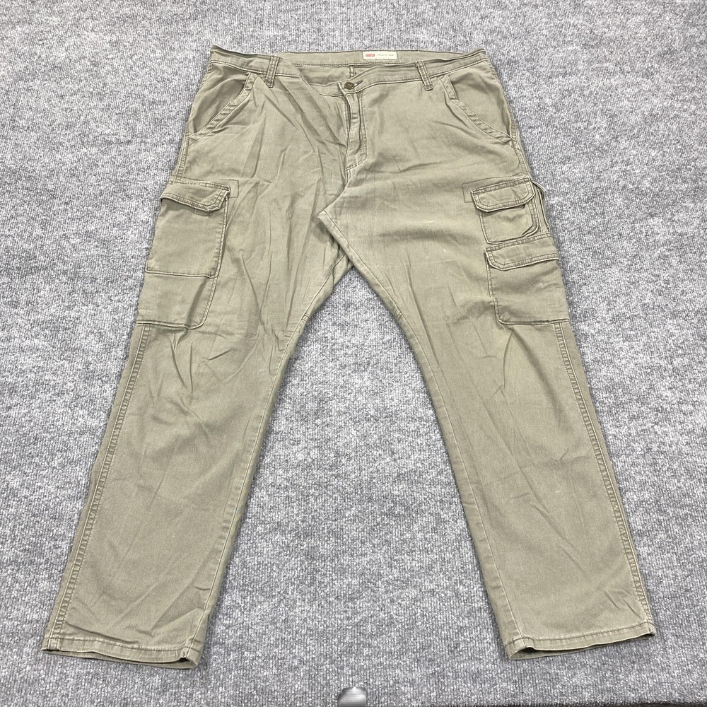Wrangler Cargo Pants Mens 38x30 Green Regular Taper Cotton Spandex‎ Stretch